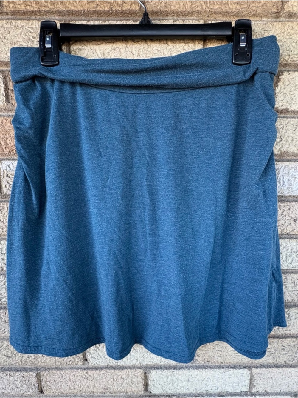 Prana Blue Knit Skater Skirt